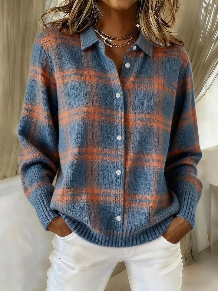 Renee™ | Plaid Buttoned Cardigan