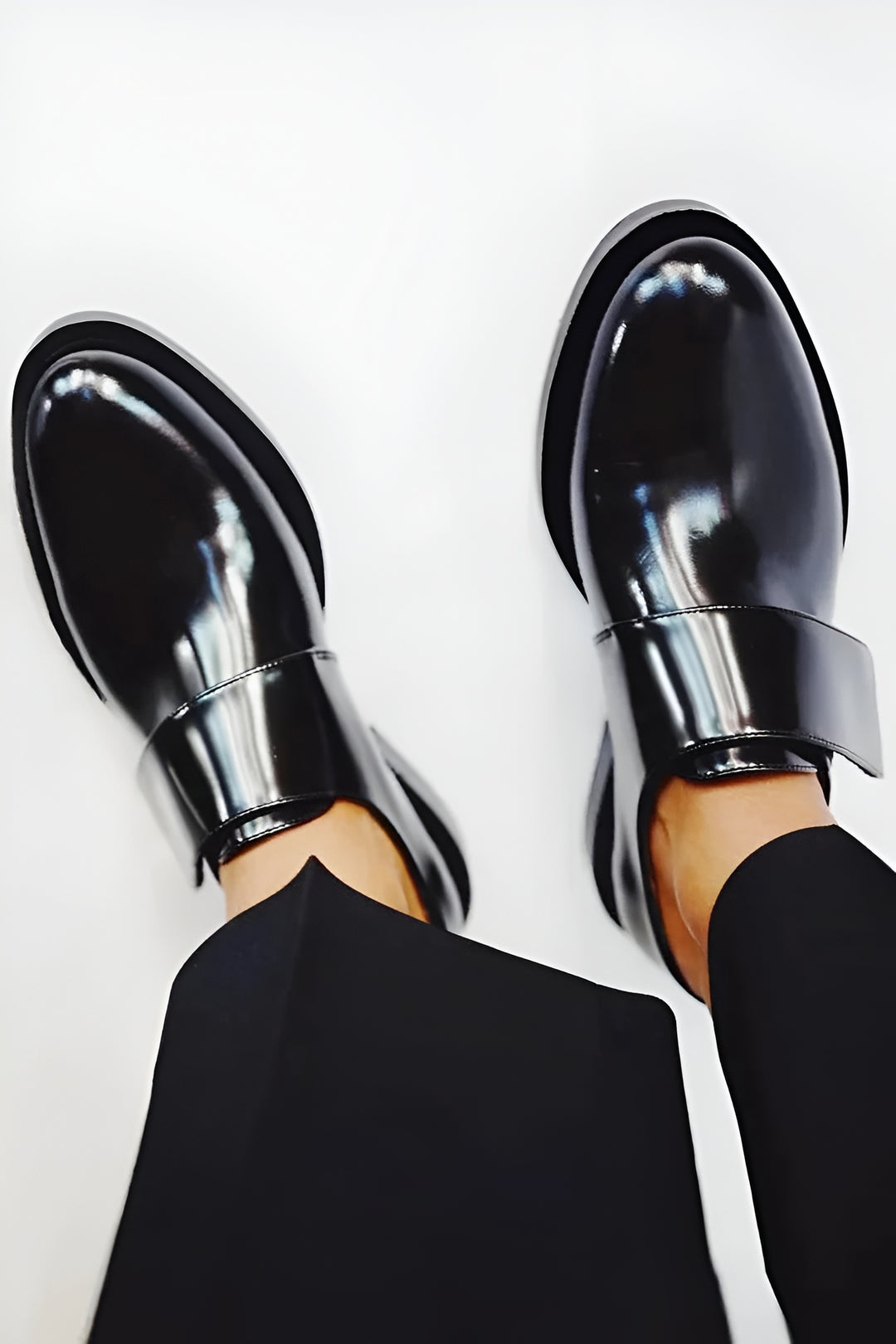 IRIS™ | Elegant Shiny Loafers with Strap