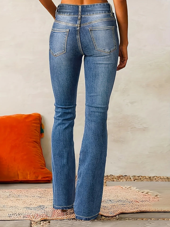 Marylène™ | Trendy High-Waisted Flared Jeans