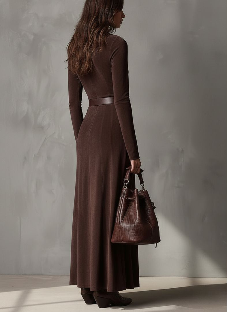 Sandra™ | Long Suede Dress