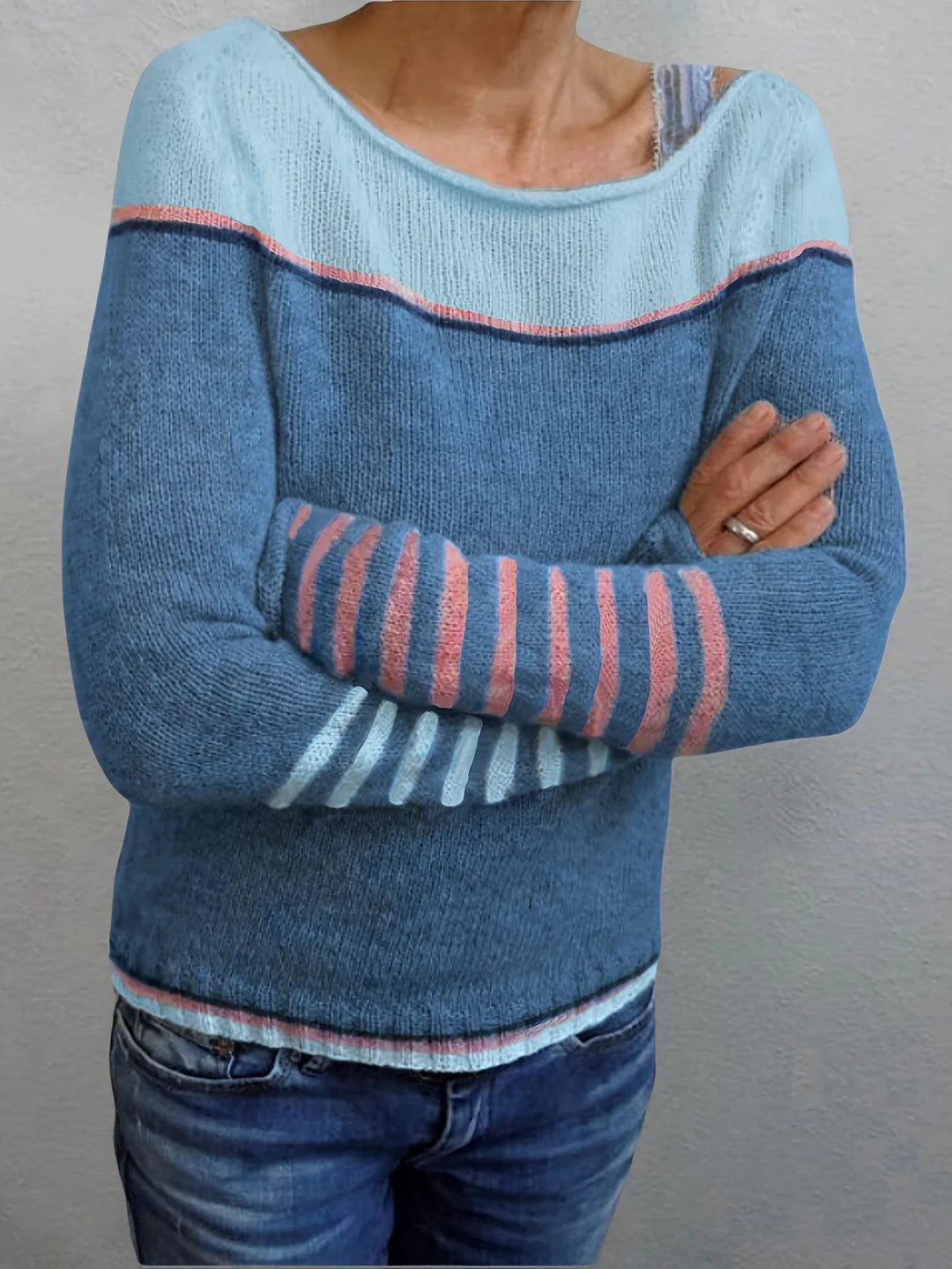 Lena™ | Striped Cashmere Sweater
