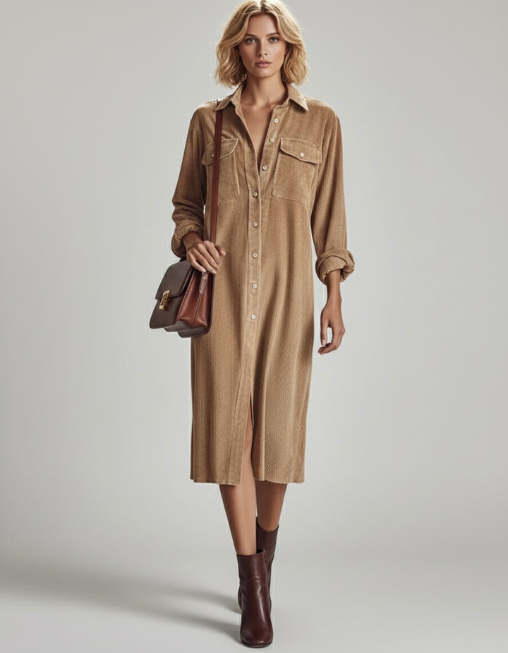 Mireille™ | Corduroy Long Dress