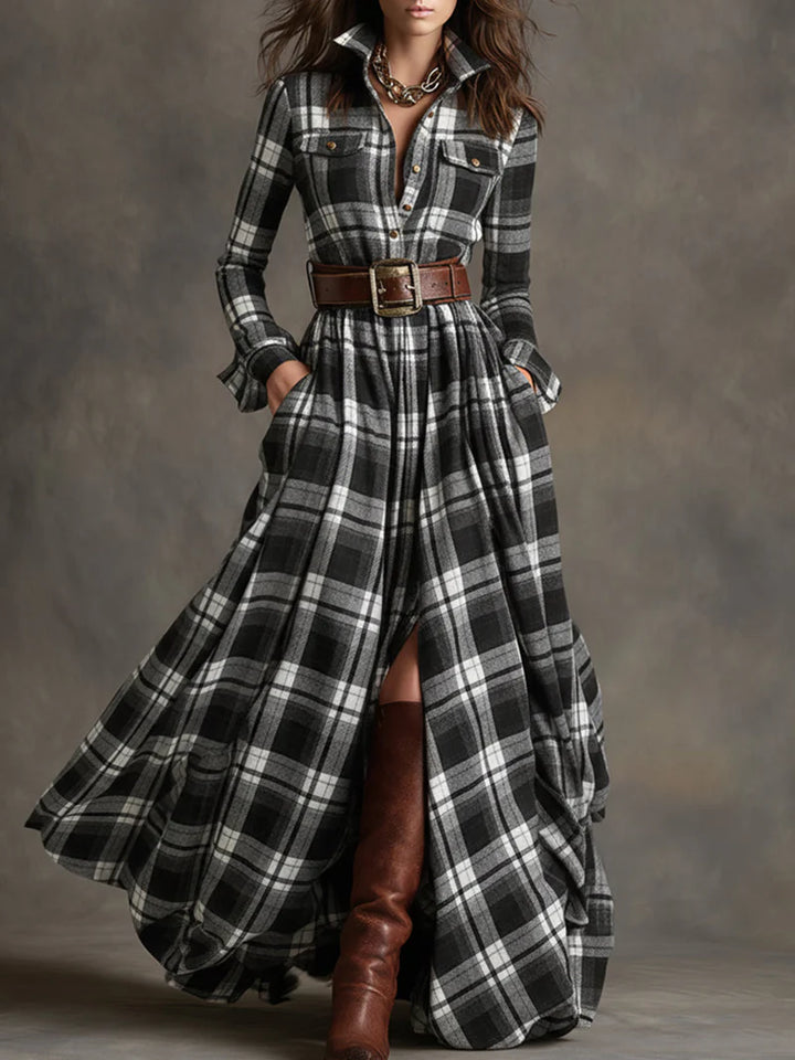 Giulietta™ | Maxi Checked Shirt Dress
