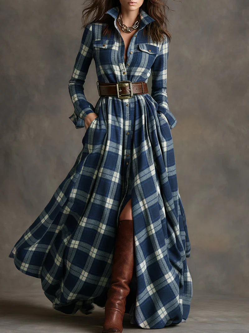 Giulietta™ | Maxi Checked Shirt Dress