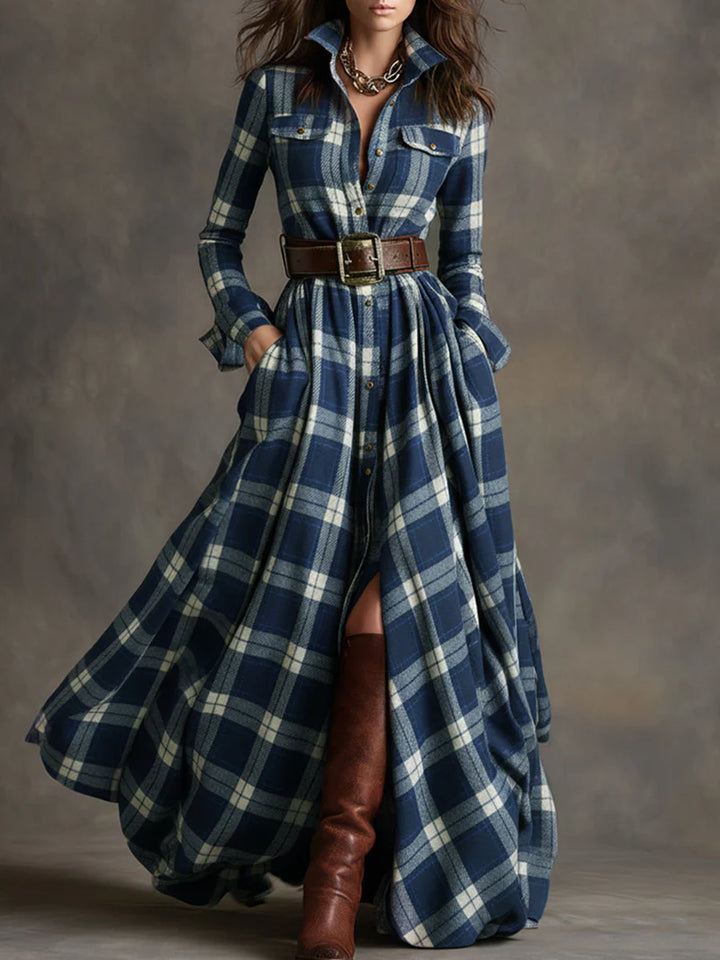 Giulietta™ | Maxi Checked Shirt Dress