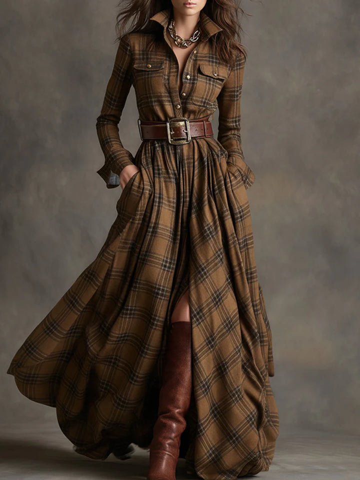 Giulietta™ | Maxi Checked Shirt Dress