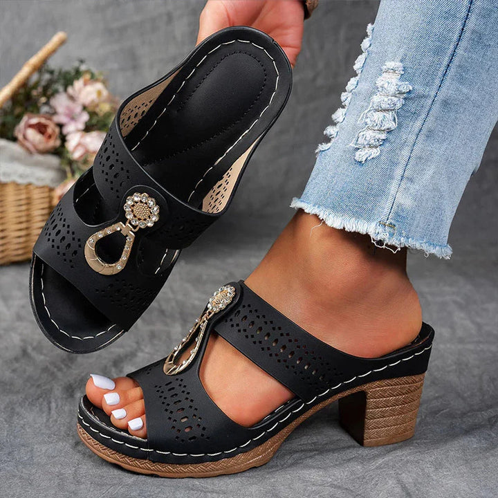 MARIA™ | Embellished Comfort Block Heels