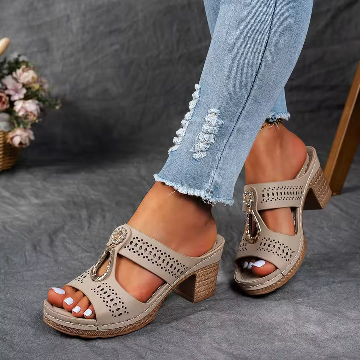 MARIA™ | Embellished Comfort Block Heels
