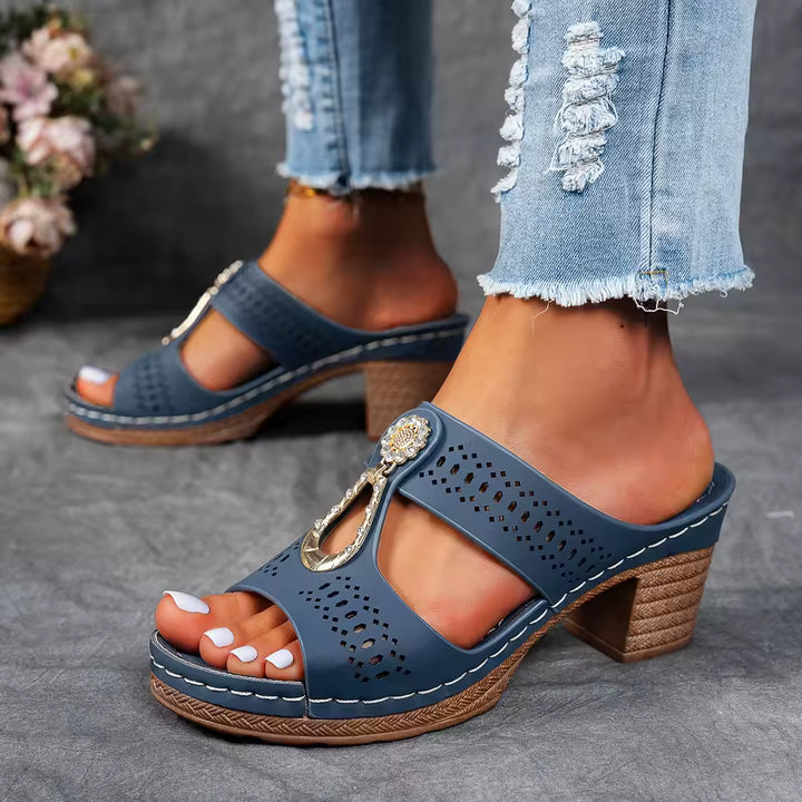 MARIA™ | Embellished Comfort Block Heels