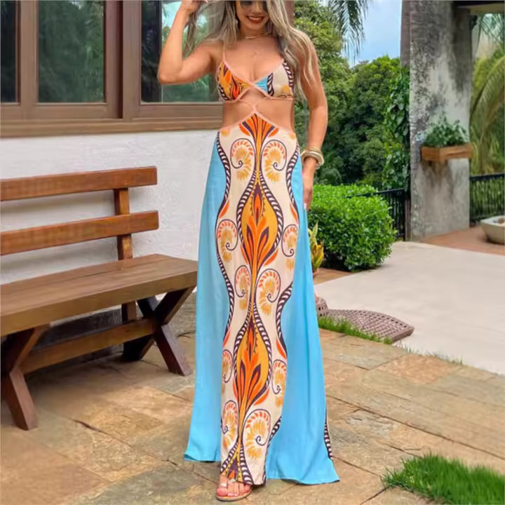 Sytella™ | Sleek Button-Down Maxi Shirt Dress