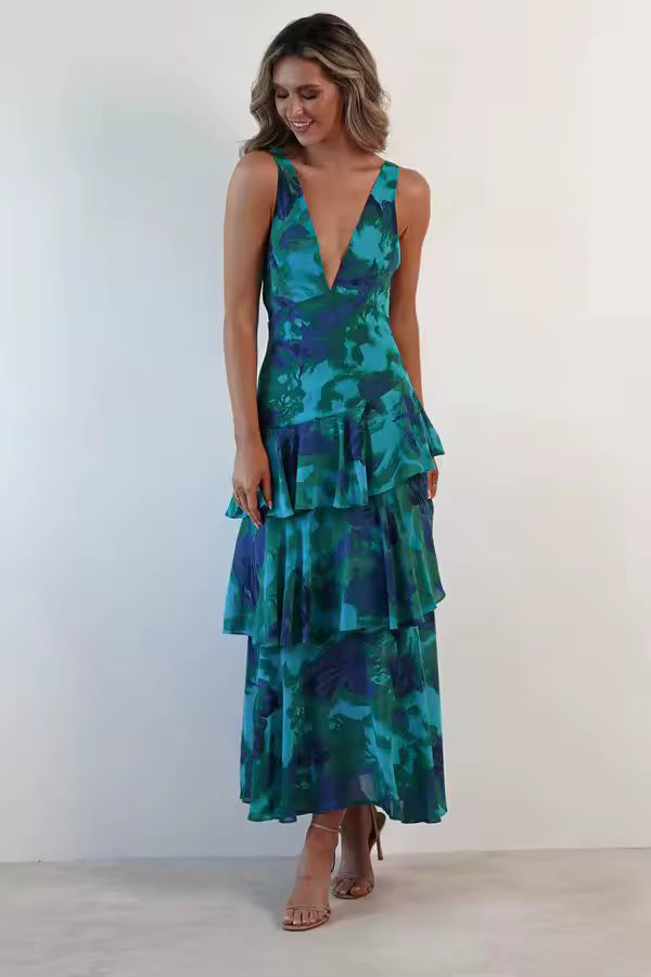 Domenica™ | Ruched Midi Dress with Soft Pleats