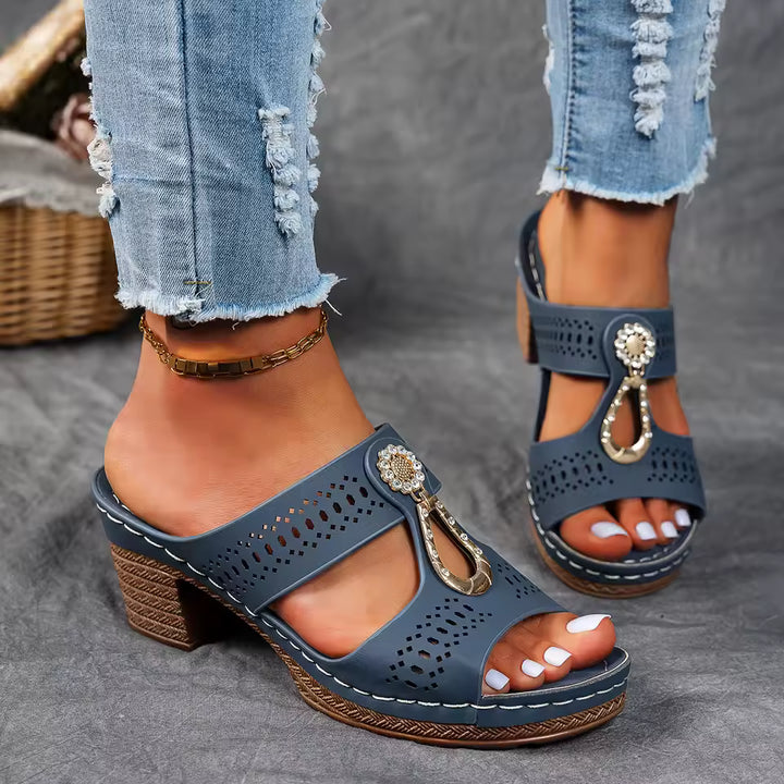 MARIA™ | Embellished Comfort Block Heels