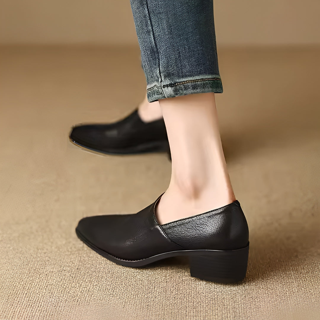 Kyadae™ | Block Heel Slip-Ons