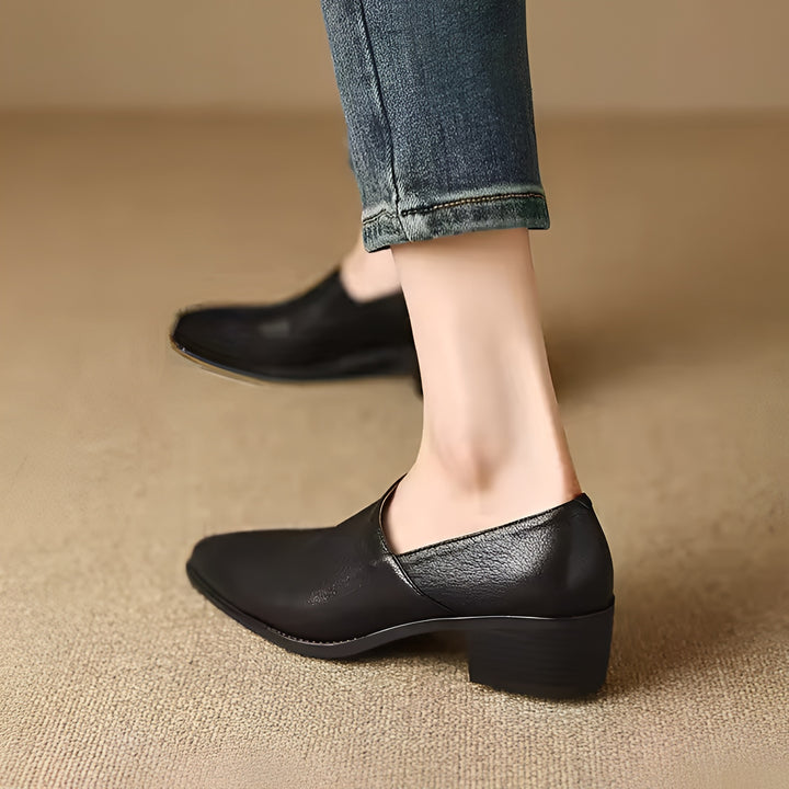 Kyadae™ | Block Heel Slip-Ons