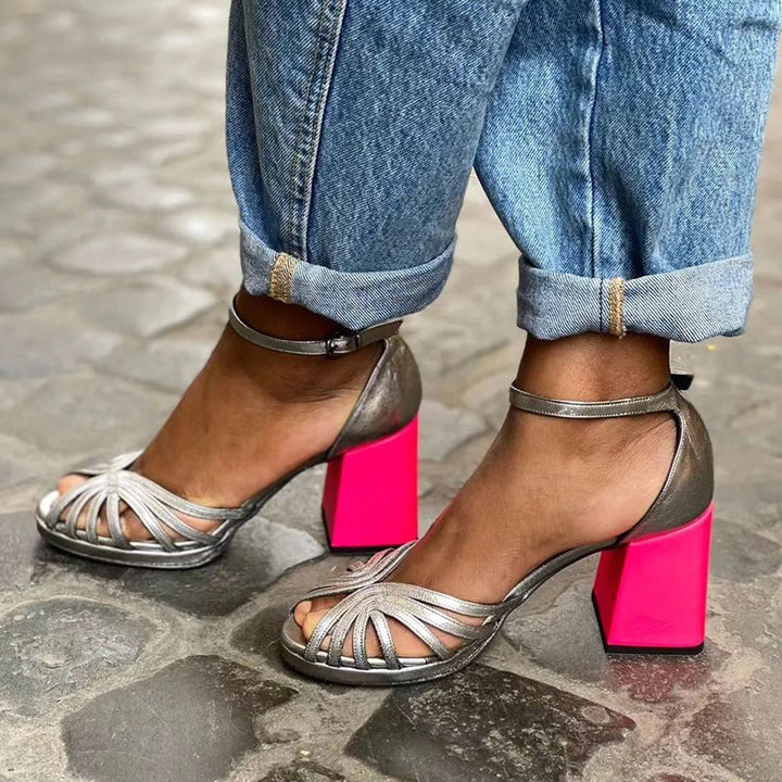 Allegra™ | Classic Heels with Gold Strap