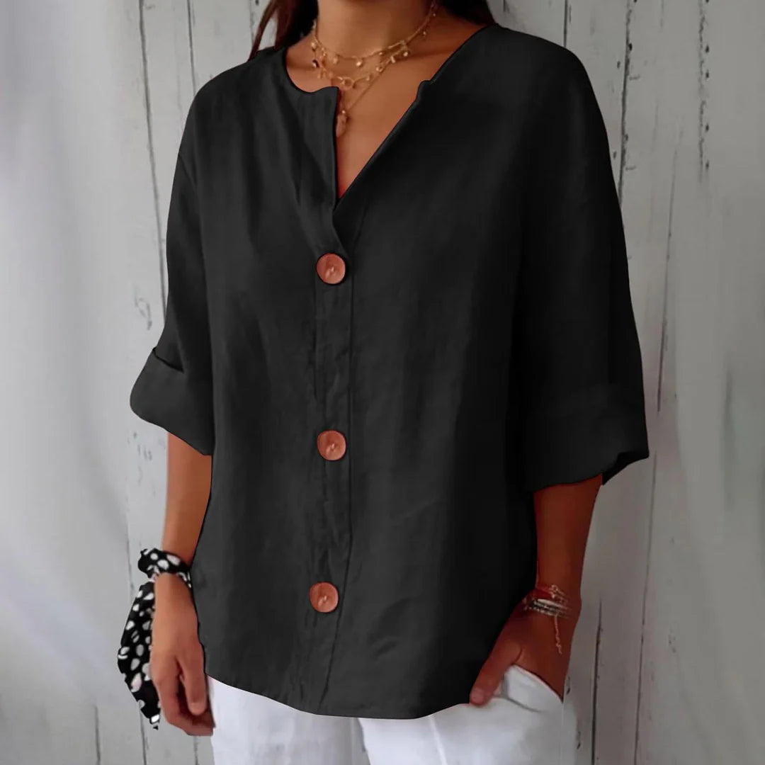 CLARA™ – CASUAL LINEN BLOUSE