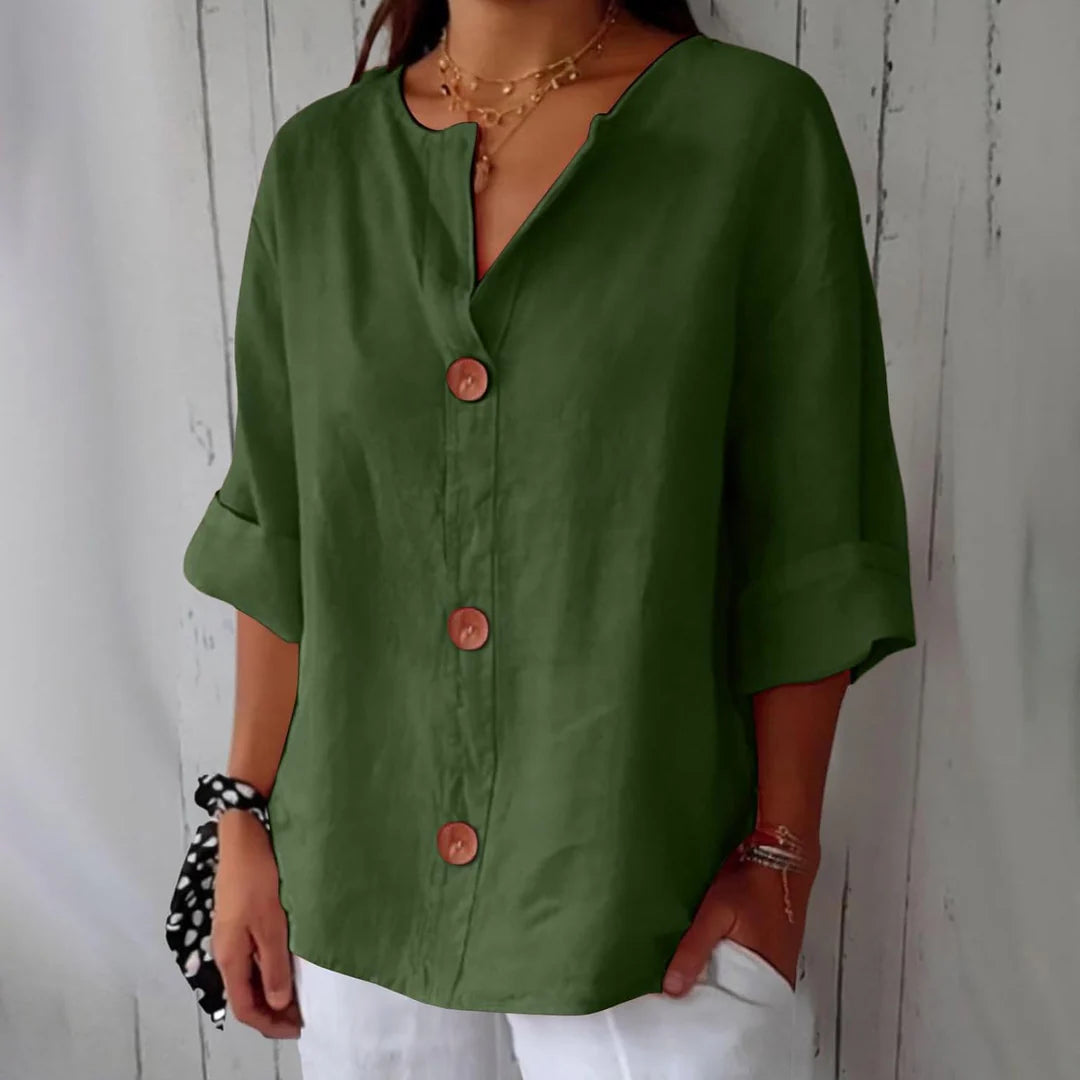 CLARA™ – CASUAL LINEN BLOUSE