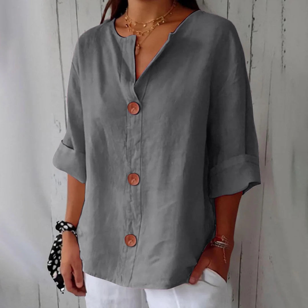 CLARA™ – CASUAL LINEN BLOUSE