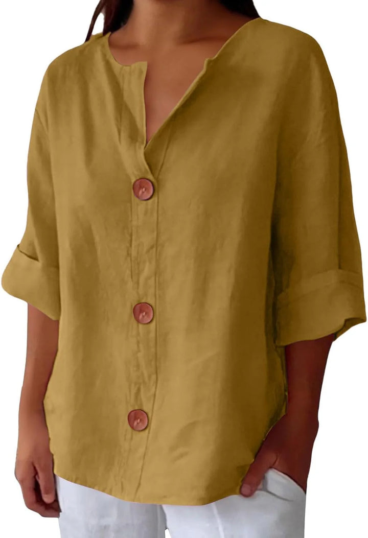 CLARA™ – CASUAL LINEN BLOUSE