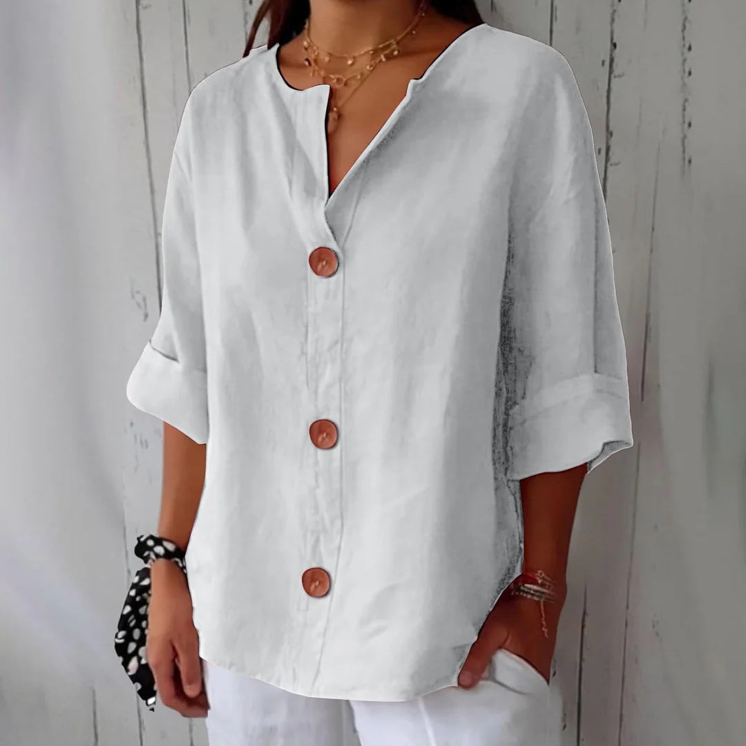 CLARA™ – CASUAL LINEN BLOUSE