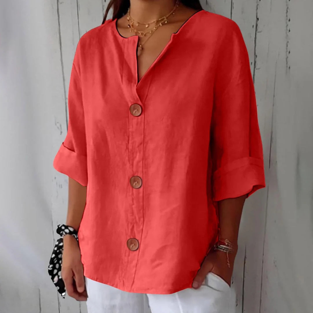 CLARA™ – CASUAL LINEN BLOUSE