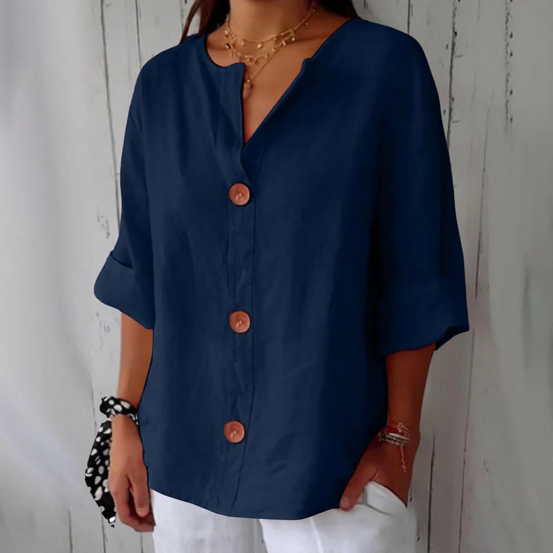 CLARA™ – CASUAL LINEN BLOUSE