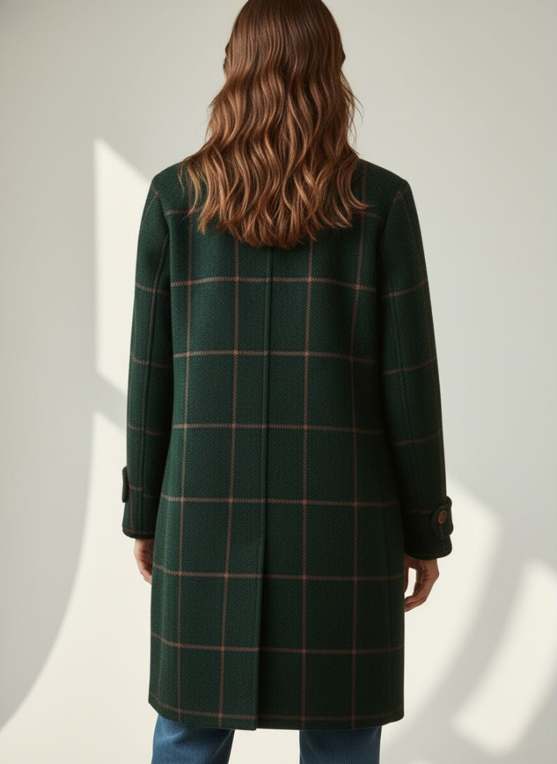 Clara™ | Lapel Plaid Tweed Coat