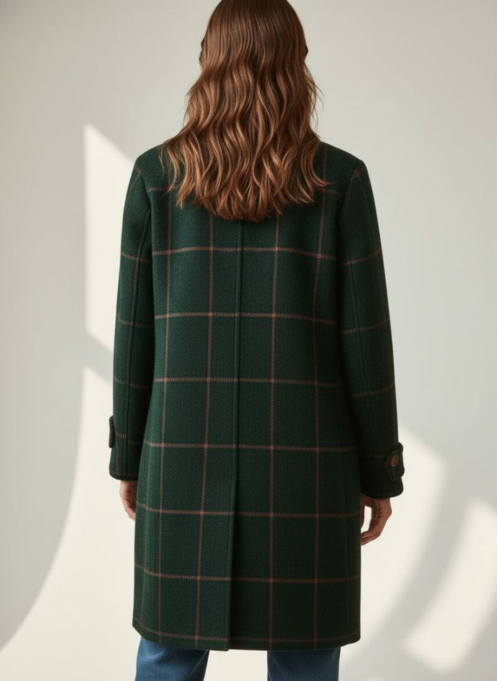 Clara™ | Lapel Plaid Tweed Coat