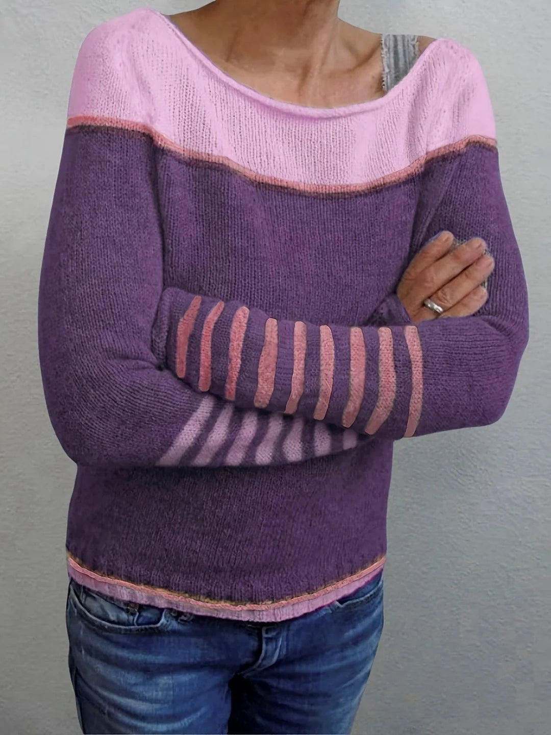 Lena™ | Striped Cashmere Sweater