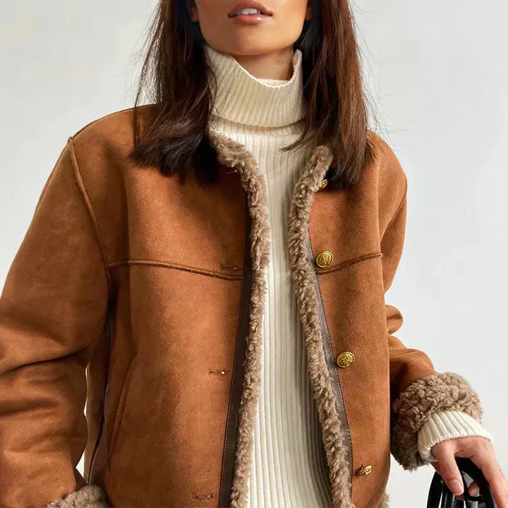 Margo™ | Buttoned Sheepskin Jacket