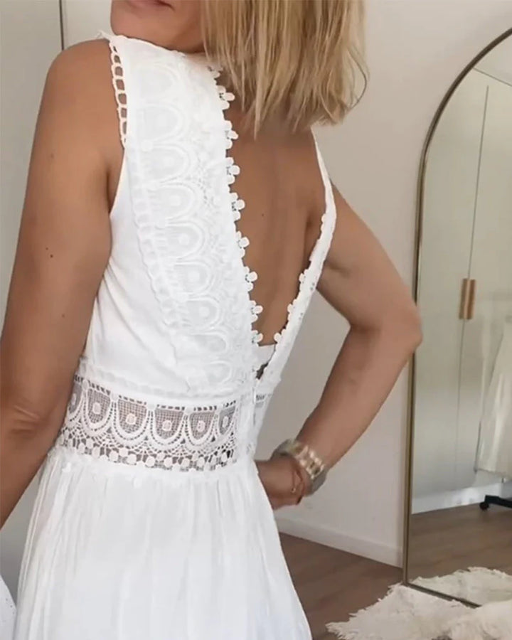 KIM™ – LACE V-NECK MAXI DRESS