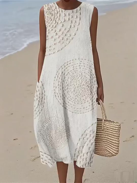 MAELLE™ – TEXTURED SLEEVELESS MAXI DRESS