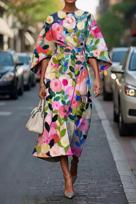 MOXLAN™ – ELEGANT FLORAL DRESS
