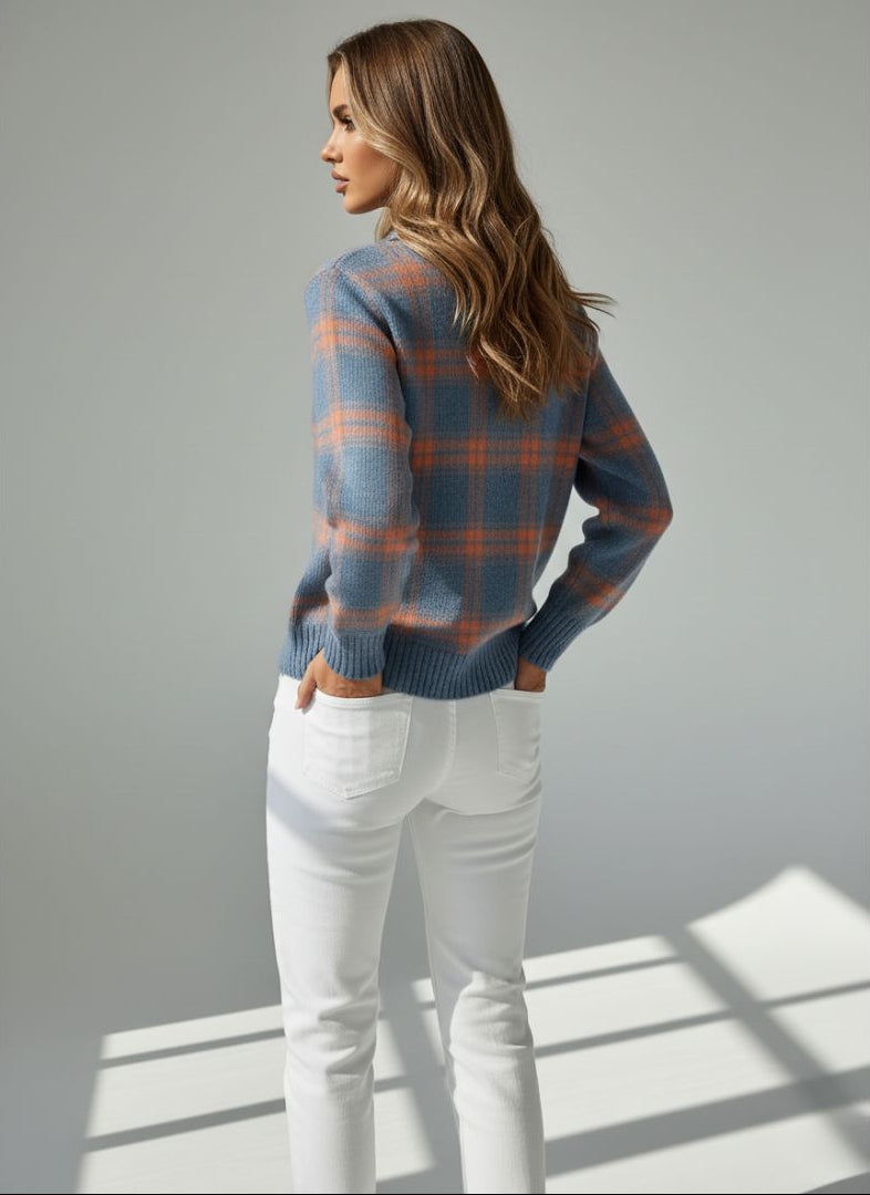 Renee™ | Plaid Buttoned Cardigan