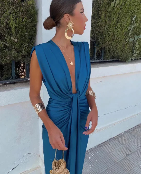 MORIAH™ – ELEGANT DRAPED PLEATED DRESS