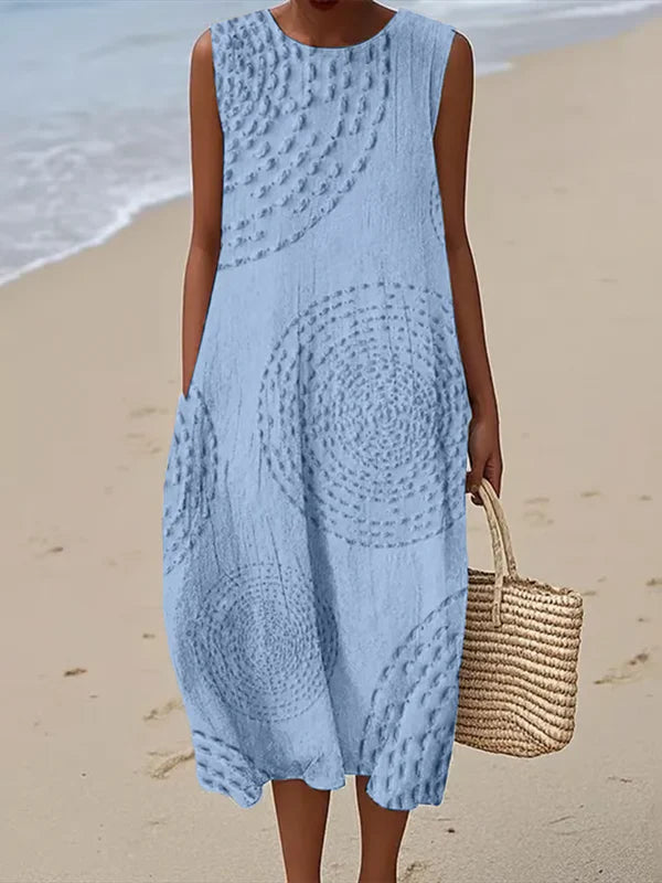 MAELLE™ – TEXTURED SLEEVELESS MAXI DRESS