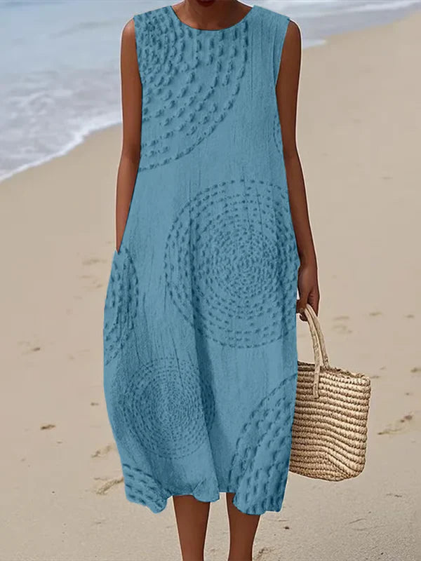 MAELLE™ – TEXTURED SLEEVELESS MAXI DRESS