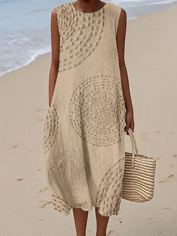 MAELLE™ – TEXTURED SLEEVELESS MAXI DRESS