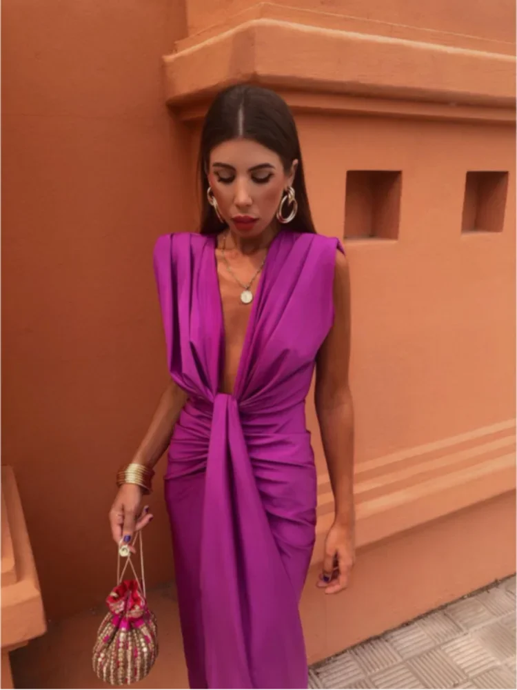 MORIAH™ – ELEGANT DRAPED PLEATED DRESS