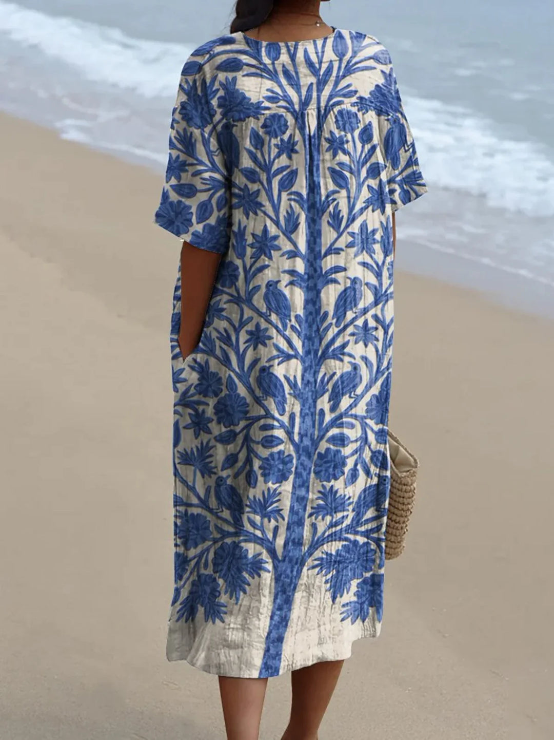 Oréa™ | Embroidered Blue Dress